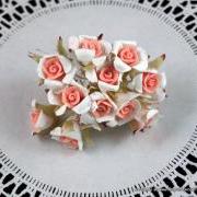 12 - Handmade Porcelain and Mulberry Flowers - Baby Pink 