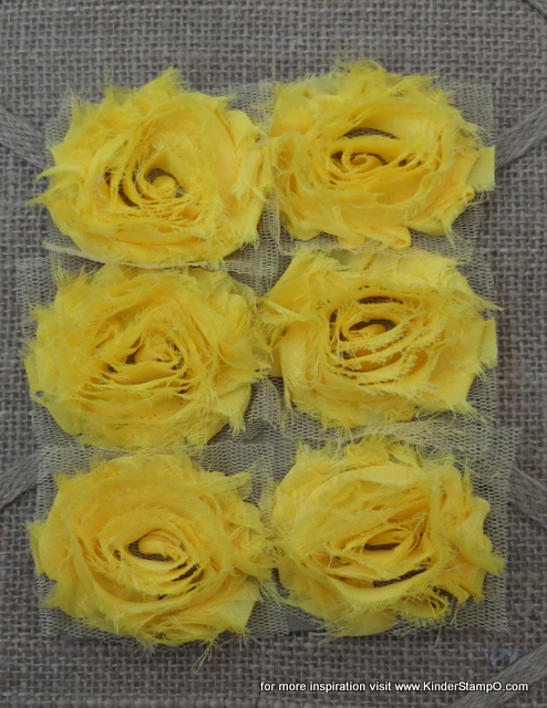 Six Shabby Chic Flowers - Sunshine (Yellow)