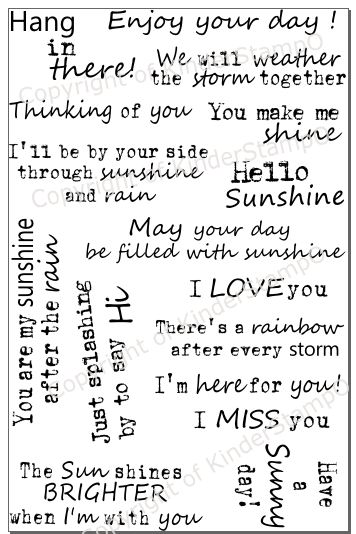 KinderStampO Photopolymer Stamp Set - Through Sunshine and Rain 