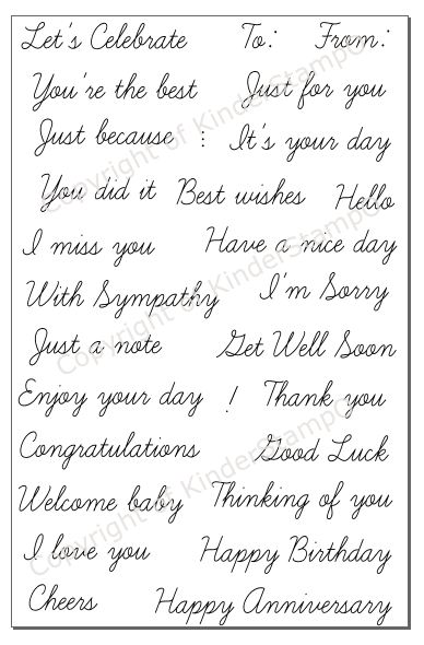 KinderStampO Photopolymer Stamps - Everyday Thoughts 